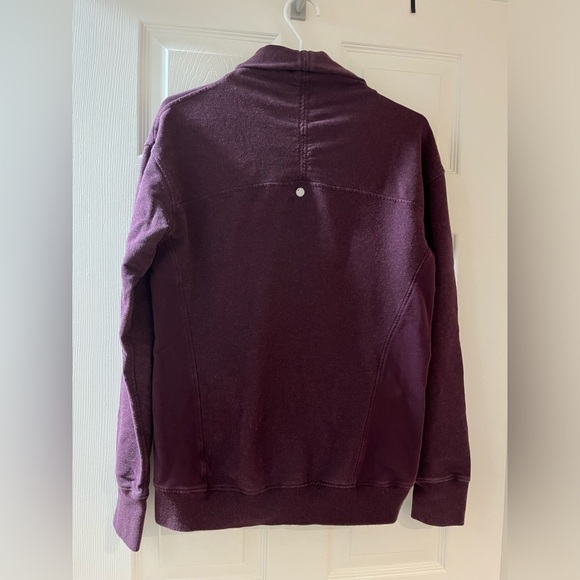 Women’s large burgundy turtle neck/cowel neck Yogacore sweatshirt. - Picture 2 of 8